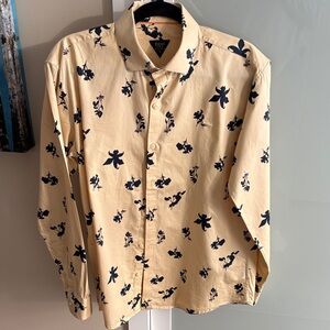 D&G Beige and Black Floral Button Down Shirt